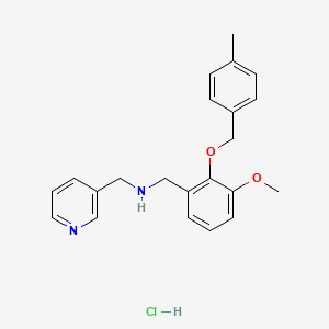 molecular formula C22H25ClN2O2 B5461572 {3-methoxy-2-[(4-methylbenzyl)oxy]benzyl}(3-pyridinylmethyl)amine hydrochloride 
