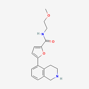 molecular formula C17H20N2O3 B5461602 N-(2-methoxyethyl)-5-(1,2,3,4-tetrahydroisoquinolin-5-yl)-2-furamide 