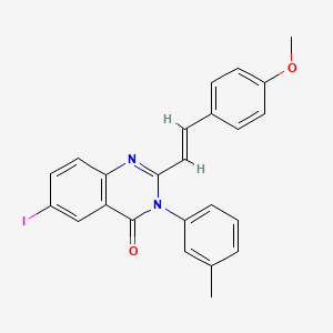 6-iodo-2-[2-(4-methoxyphenyl)vinyl]-3-(3-methylphenyl)-4(3H)-quinazolinone