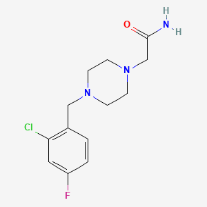 molecular formula C13H17ClFN3O B5461625 2-[4-(2-chloro-4-fluorobenzyl)-1-piperazinyl]acetamide 