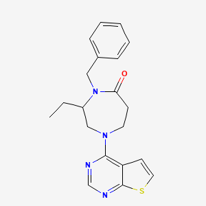 4-benzyl-3-ethyl-1-thieno[2,3-d]pyrimidin-4-yl-1,4-diazepan-5-one