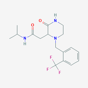 N-isopropyl-2-{3-oxo-1-[2-(trifluoromethyl)benzyl]-2-piperazinyl}acetamide