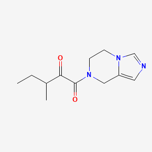 molecular formula C12H17N3O2 B5461689 1-(5,6-dihydroimidazo[1,5-a]pyrazin-7(8H)-yl)-3-methyl-1-oxopentan-2-one 