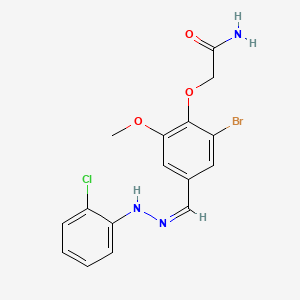 2-{2-bromo-4-[2-(2-chlorophenyl)carbonohydrazonoyl]-6-methoxyphenoxy}acetamide