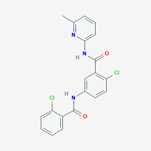 2-chloro-5-[(2-chlorobenzoyl)amino]-N-(6-methyl-2-pyridinyl)benzamide