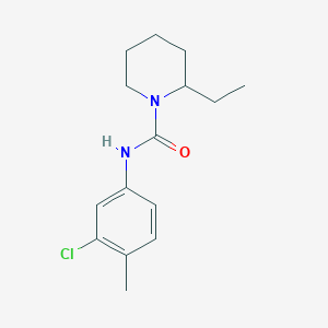 molecular formula C15H21ClN2O B5461739 N-(3-chloro-4-methylphenyl)-2-ethyl-1-piperidinecarboxamide CAS No. 853319-18-3