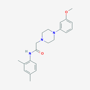 molecular formula C21H27N3O2 B5461750 N-(2,4-dimethylphenyl)-2-[4-(3-methoxyphenyl)-1-piperazinyl]acetamide 