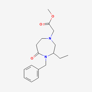 methyl (4-benzyl-3-ethyl-5-oxo-1,4-diazepan-1-yl)acetate