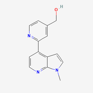 molecular formula C14H13N3O B5461765 [2-(1-methyl-1H-pyrrolo[2,3-b]pyridin-4-yl)-4-pyridinyl]methanol 