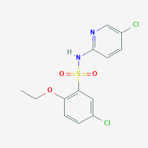molecular formula C13H12Cl2N2O3S B5461769 5-chloro-N-(5-chloro-2-pyridinyl)-2-ethoxybenzenesulfonamide 