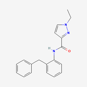 molecular formula C19H19N3O B5461793 N-(2-benzylphenyl)-1-ethyl-1H-pyrazole-3-carboxamide 