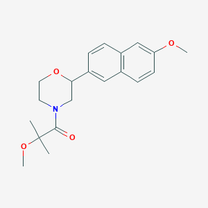molecular formula C20H25NO4 B5461818 4-(2-methoxy-2-methylpropanoyl)-2-(6-methoxy-2-naphthyl)morpholine 