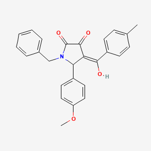 1-benzyl-3-hydroxy-5-(4-methoxyphenyl)-4-(4-methylbenzoyl)-1,5-dihydro-2H-pyrrol-2-one