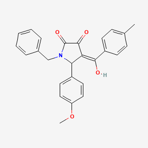 molecular formula C26H23NO4 B5461831 1-benzyl-3-hydroxy-5-(4-methoxyphenyl)-4-(4-methylbenzoyl)-1,5-dihydro-2H-pyrrol-2-one 