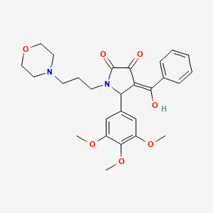 molecular formula C27H32N2O7 B5461859 4-benzoyl-3-hydroxy-1-[3-(4-morpholinyl)propyl]-5-(3,4,5-trimethoxyphenyl)-1,5-dihydro-2H-pyrrol-2-one 
