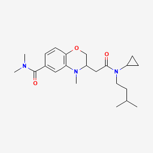 3-{2-[cyclopropyl(3-methylbutyl)amino]-2-oxoethyl}-N,N,4-trimethyl-3,4-dihydro-2H-1,4-benzoxazine-6-carboxamide