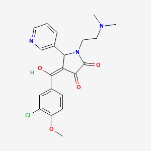 4-(3-chloro-4-methoxybenzoyl)-1-[2-(dimethylamino)ethyl]-3-hydroxy-5-(3-pyridinyl)-1,5-dihydro-2H-pyrrol-2-one