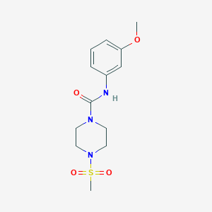 molecular formula C13H19N3O4S B5461896 N-(3-methoxyphenyl)-4-(methylsulfonyl)-1-piperazinecarboxamide 