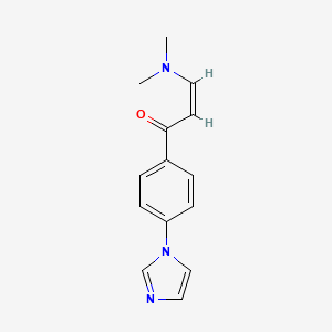 molecular formula C14H15N3O B5461908 3-(dimethylamino)-1-[4-(1H-imidazol-1-yl)phenyl]-2-propen-1-one 