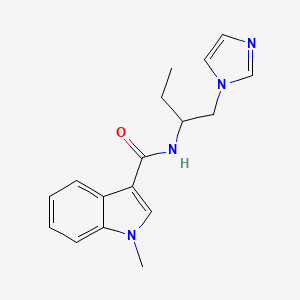 molecular formula C17H20N4O B5461919 N-[1-(1H-imidazol-1-ylmethyl)propyl]-1-methyl-1H-indole-3-carboxamide 