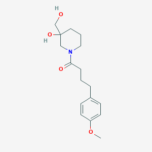 molecular formula C17H25NO4 B5461943 3-(hydroxymethyl)-1-[4-(4-methoxyphenyl)butanoyl]-3-piperidinol 
