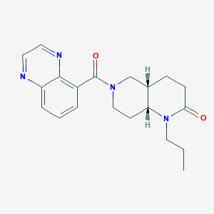molecular formula C20H24N4O2 B5461948 (4aS*,8aR*)-1-propyl-6-(quinoxalin-5-ylcarbonyl)octahydro-1,6-naphthyridin-2(1H)-one 