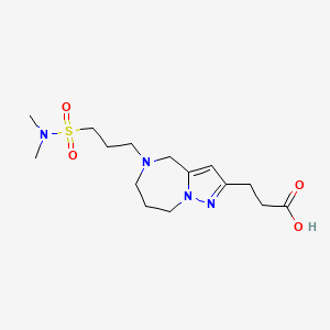 3-(5-{3-[(dimethylamino)sulfonyl]propyl}-5,6,7,8-tetrahydro-4H-pyrazolo[1,5-a][1,4]diazepin-2-yl)propanoic acid
