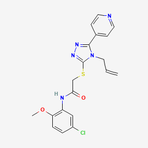 molecular formula C19H18ClN5O2S B5461959 2-{[4-allyl-5-(4-pyridinyl)-4H-1,2,4-triazol-3-yl]thio}-N-(5-chloro-2-methoxyphenyl)acetamide 