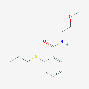 N-(2-methoxyethyl)-2-(propylthio)benzamide
