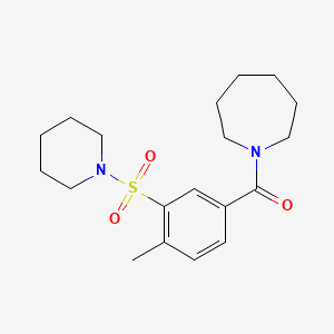 1-[4-methyl-3-(piperidin-1-ylsulfonyl)benzoyl]azepane