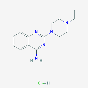 molecular formula C14H20ClN5 B5461983 2-(4-ethyl-1-piperazinyl)-4-quinazolinamine hydrochloride 