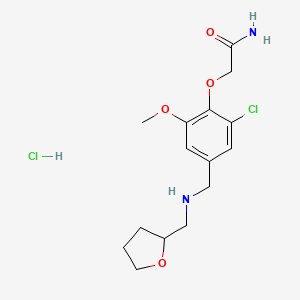 molecular formula C15H22Cl2N2O4 B5461999 2-(2-chloro-6-methoxy-4-{[(tetrahydro-2-furanylmethyl)amino]methyl}phenoxy)acetamide hydrochloride 
