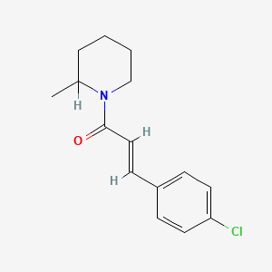 molecular formula C15H18ClNO B5462003 1-[3-(4-chlorophenyl)acryloyl]-2-methylpiperidine CAS No. 105919-39-9