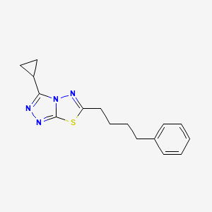 molecular formula C16H18N4S B5462017 3-cyclopropyl-6-(4-phenylbutyl)[1,2,4]triazolo[3,4-b][1,3,4]thiadiazole 