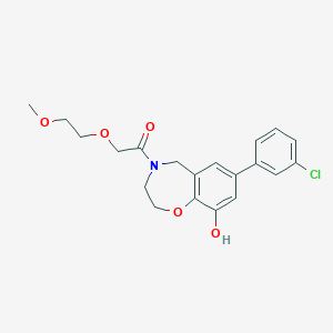 7-(3-chlorophenyl)-4-[(2-methoxyethoxy)acetyl]-2,3,4,5-tetrahydro-1,4-benzoxazepin-9-ol