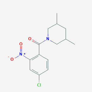 molecular formula C14H17ClN2O3 B5462025 1-(4-chloro-2-nitrobenzoyl)-3,5-dimethylpiperidine 