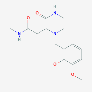 molecular formula C16H23N3O4 B5462026 2-[1-(2,3-dimethoxybenzyl)-3-oxo-2-piperazinyl]-N-methylacetamide 