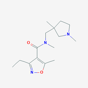 N-[(1,3-dimethylpyrrolidin-3-yl)methyl]-3-ethyl-N,5-dimethylisoxazole-4-carboxamide