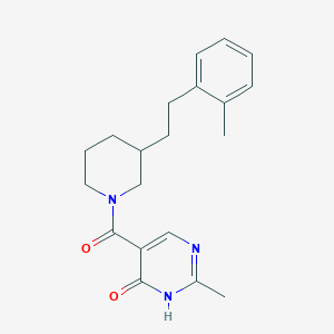 2-methyl-5-({3-[2-(2-methylphenyl)ethyl]-1-piperidinyl}carbonyl)-4(3H)-pyrimidinone