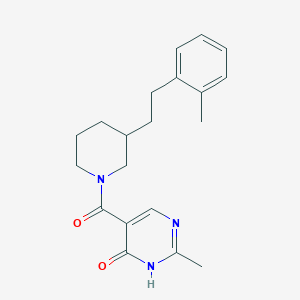 molecular formula C20H25N3O2 B5462064 2-methyl-5-({3-[2-(2-methylphenyl)ethyl]-1-piperidinyl}carbonyl)-4(3H)-pyrimidinone 