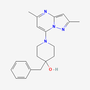 molecular formula C20H24N4O B5462101 4-benzyl-1-(2,5-dimethylpyrazolo[1,5-a]pyrimidin-7-yl)-4-piperidinol 