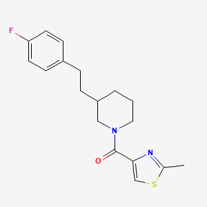 molecular formula C18H21FN2OS B5462114 3-[2-(4-fluorophenyl)ethyl]-1-[(2-methyl-1,3-thiazol-4-yl)carbonyl]piperidine 