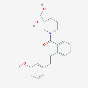 molecular formula C22H27NO4 B5462121 3-(hydroxymethyl)-1-{2-[2-(3-methoxyphenyl)ethyl]benzoyl}-3-piperidinol 