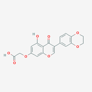 {[3-(2,3-dihydro-1,4-benzodioxin-6-yl)-5-hydroxy-4-oxo-4H-chromen-7-yl]oxy}acetic acid