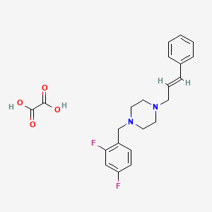 molecular formula C22H24F2N2O4 B5462129 1-(2,4-difluorobenzyl)-4-(3-phenyl-2-propen-1-yl)piperazine oxalate 