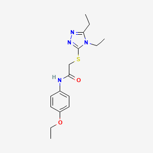 2-[(4,5-diethyl-4H-1,2,4-triazol-3-yl)thio]-N-(4-ethoxyphenyl)acetamide