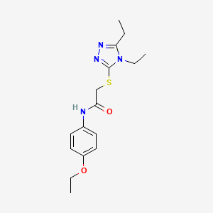 molecular formula C16H22N4O2S B5462145 2-[(4,5-diethyl-4H-1,2,4-triazol-3-yl)thio]-N-(4-ethoxyphenyl)acetamide 