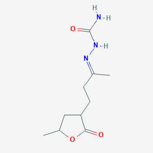 molecular formula C10H17N3O3 B5462150 4-(5-methyl-2-oxotetrahydro-3-furanyl)-2-butanone semicarbazone 