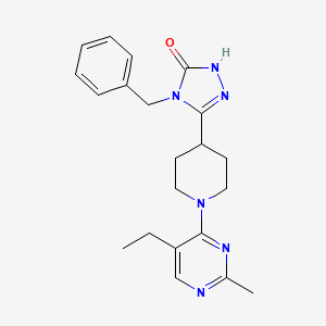 4-benzyl-5-[1-(5-ethyl-2-methyl-4-pyrimidinyl)-4-piperidinyl]-2,4-dihydro-3H-1,2,4-triazol-3-one