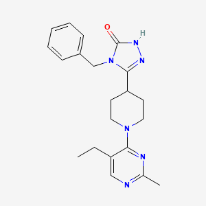 molecular formula C21H26N6O B5462170 4-benzyl-5-[1-(5-ethyl-2-methyl-4-pyrimidinyl)-4-piperidinyl]-2,4-dihydro-3H-1,2,4-triazol-3-one 